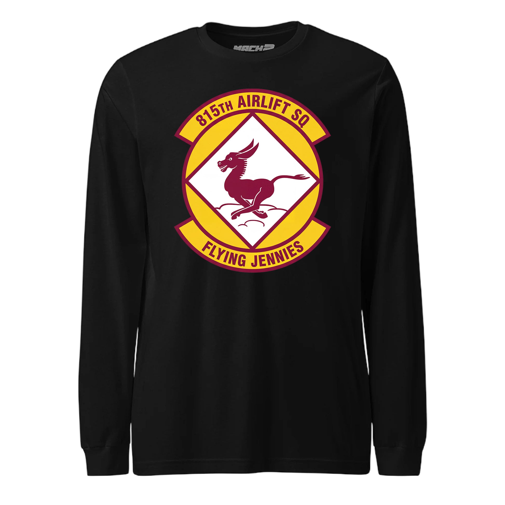 Mach2 Squadron Upload | 815TH AIRLIFT SQUADRON | Long Sleeve | Black | MACH-LONG-SLEEVE-FRONT-BLACK.jpg