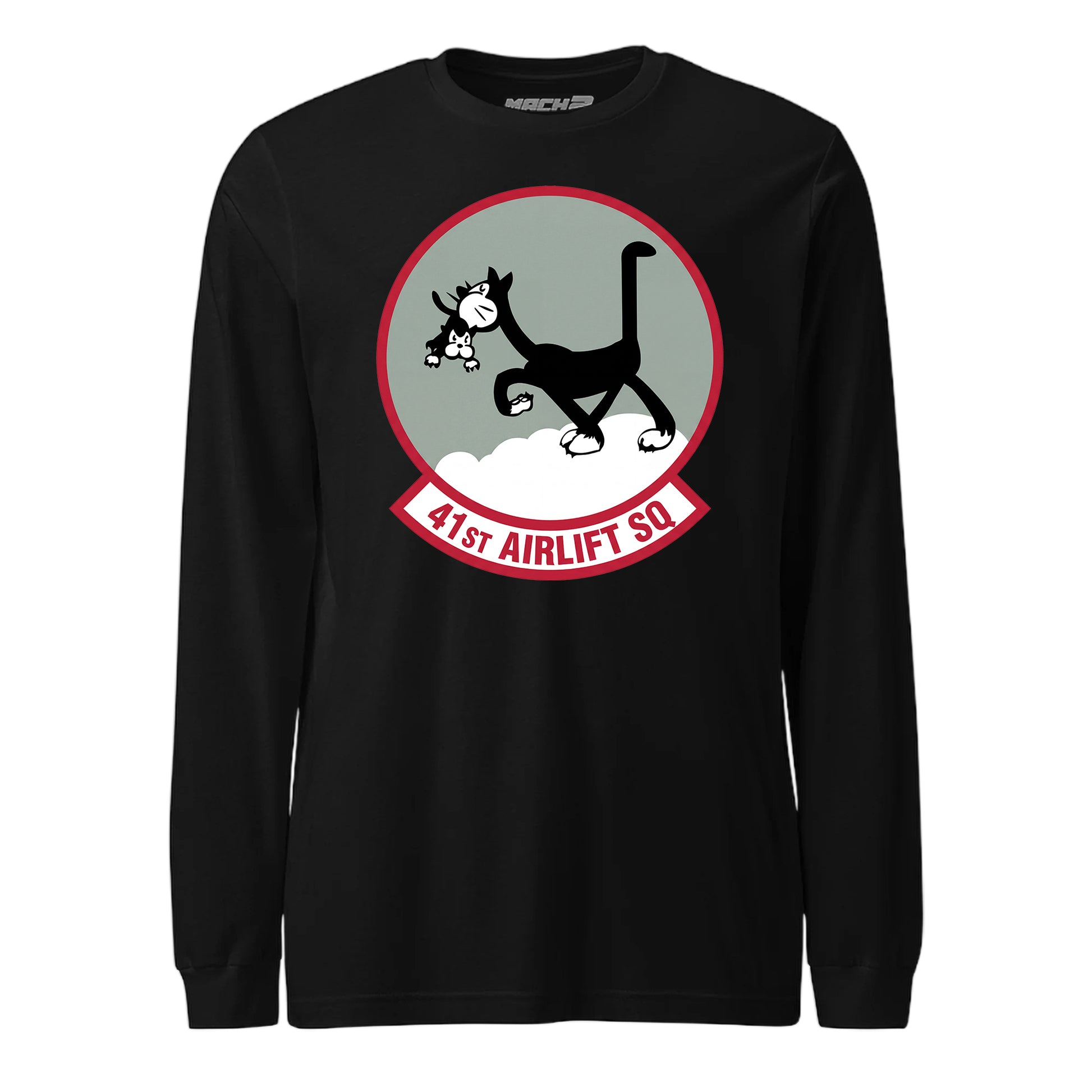 Mach2 Squadron Upload | 41ST AIRLIFT SQUADRON | Long Sleeve | Black | MACH-LONG-SLEEVE-FRONT-BLACK.jpg