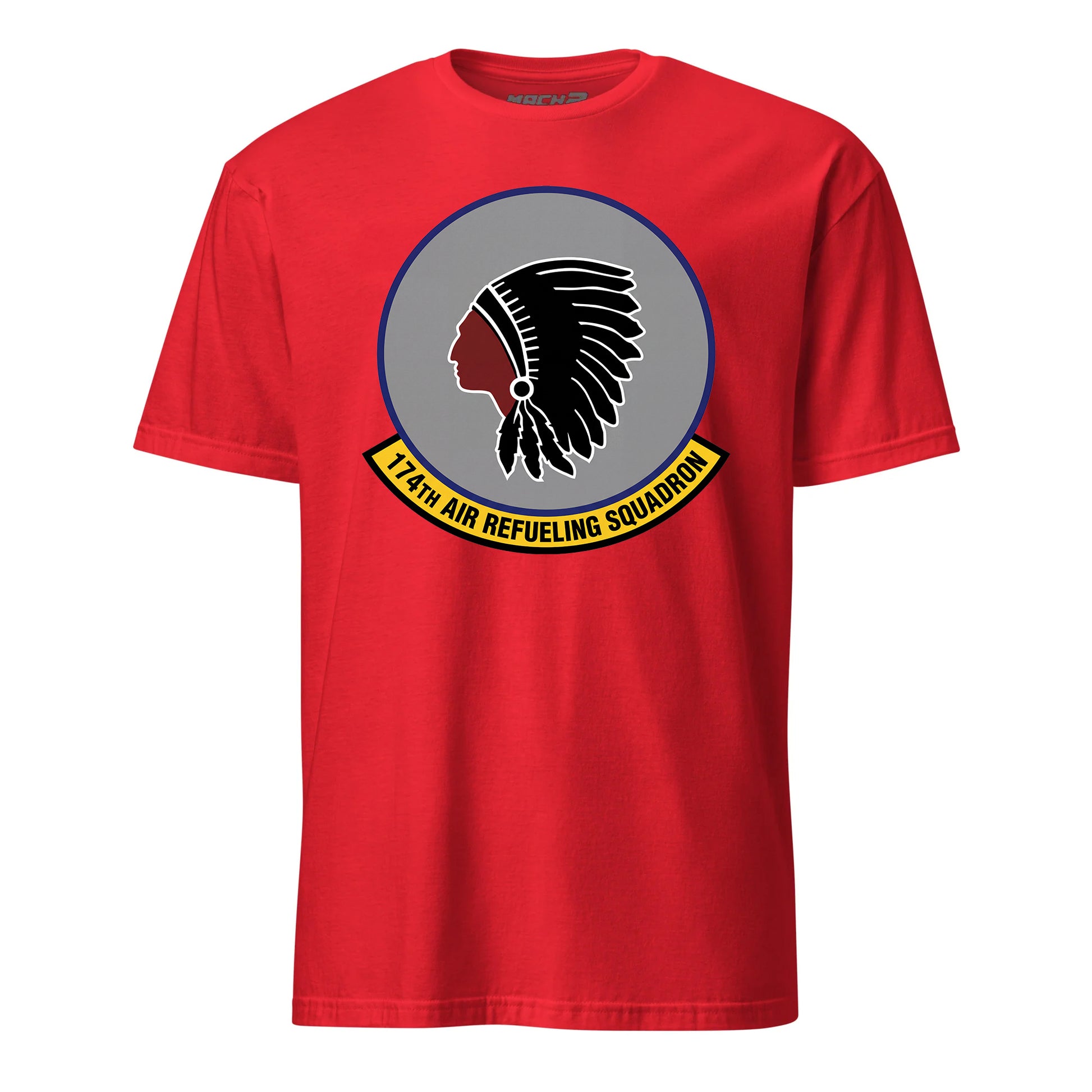 Mach2 Squadron Upload | 174TH AIR REFUELING SQUADRON | T-Shirt | Red | MACH-SHORT-SLEEVE-FRONT-RED.jpg
