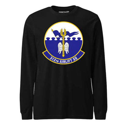 Mach2 Squadron Upload | 312TH AIRLIFT SQUADRON | Long Sleeve | Black | MACH-LONG-SLEEVE-FRONT-BLACK.jpg