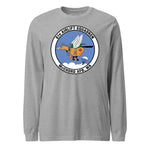 Mach2 Squadron Upload | 8TH AIRLIFT SQUADRON | Long Sleeve | Heather Grey | MACH-LONG-SLEEVE-FRONT-GREY.jpg