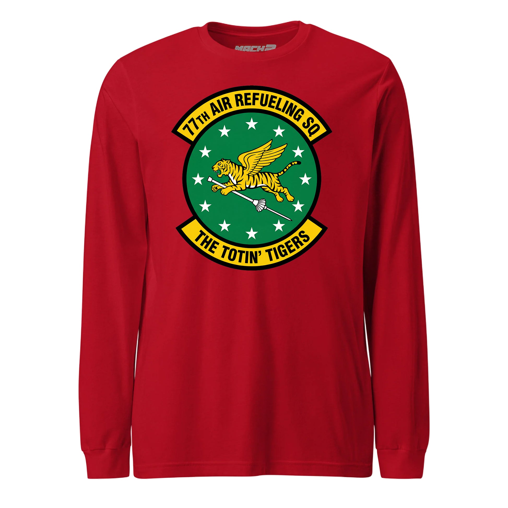 Mach2 Squadron Upload | 77TH AIR REFUELING SQUADRON | Long Sleeve | Red | MACH-LONG-SLEEVE-FRONT-RED.jpg