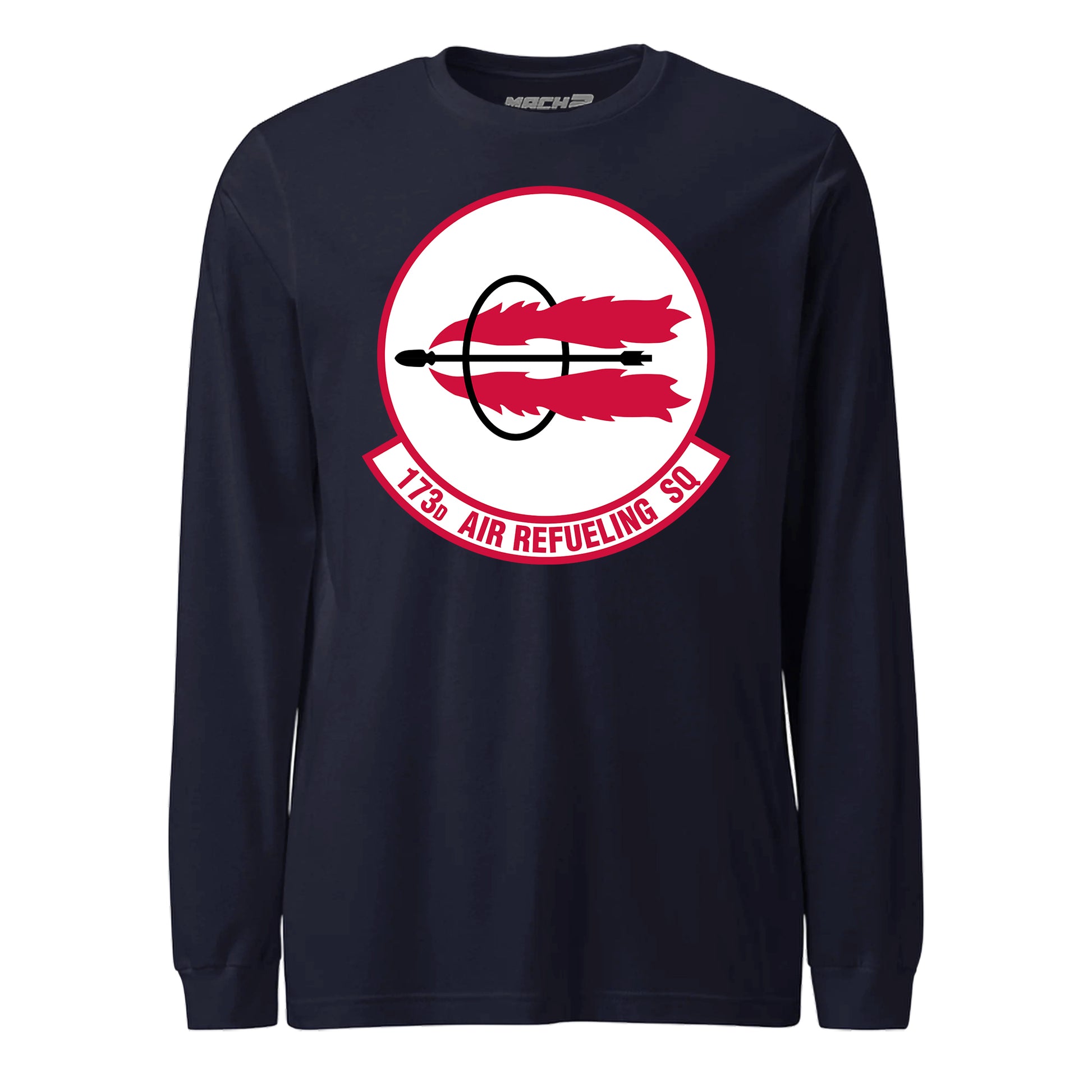 Mach2 Squadron Upload | 173RD AIR REFUELING SQUADRON | Long Sleeve | Navy | MACH-LONG-SLEEVE-FRONT-NAVY.jpg
