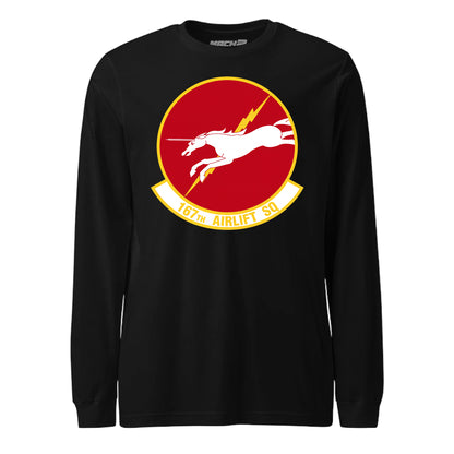 Mach2 Squadron Upload | 167TH AIRLIFT SQUADRON | Long Sleeve | Black | MACH-LONG-SLEEVE-FRONT-BLACK.jpg