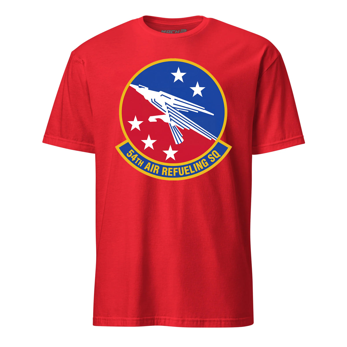 Mach2 Squadron Upload | 54TH AIR REFUELING SQUADRON | T-Shirt | Red | MACH-SHORT-SLEEVE-FRONT-RED.jpg