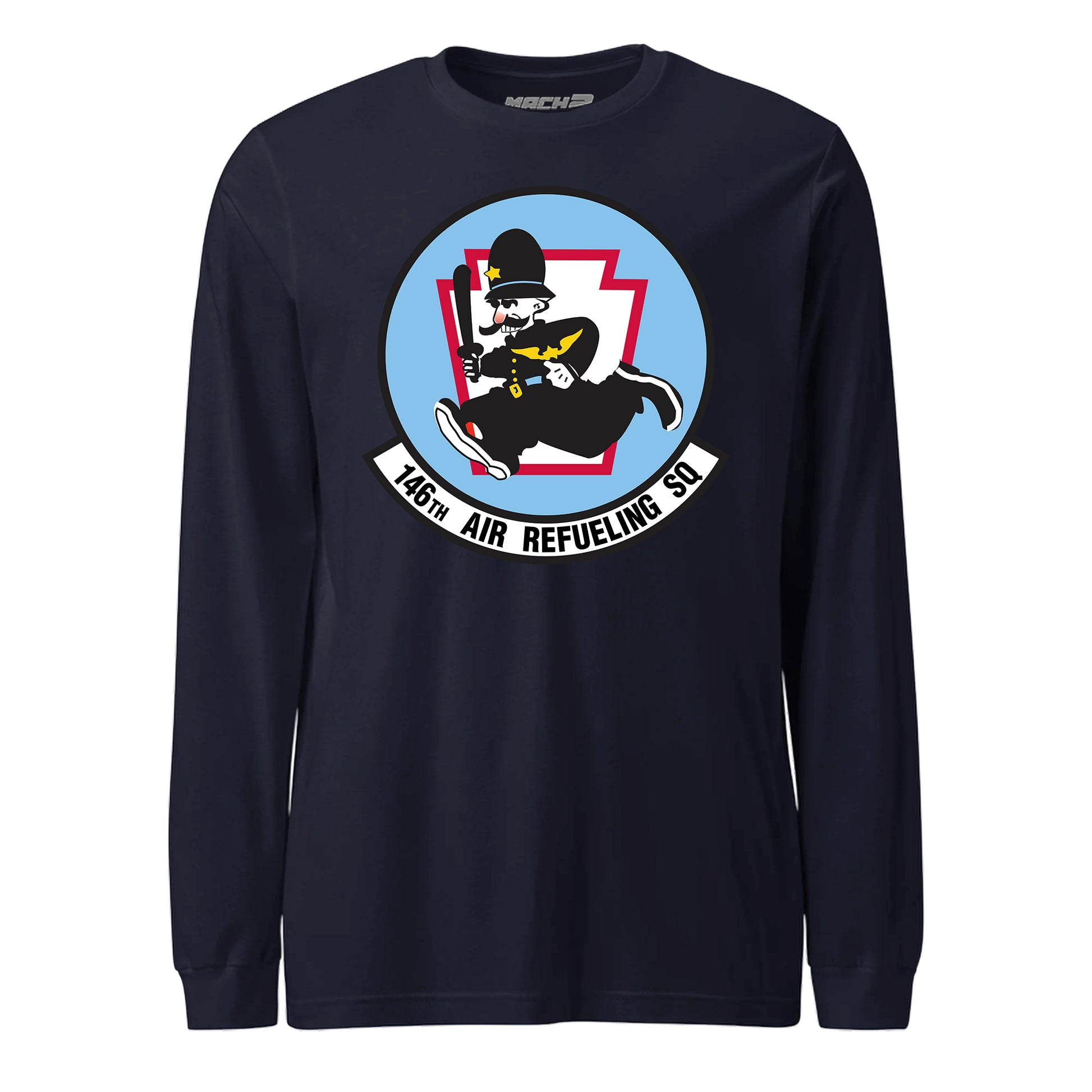 Mach2 Squadron Upload | 146TH AIR REFUELING SQUADRON | Long Sleeve | Navy | MACH-LONG-SLEEVE-FRONT-NAVY.jpg