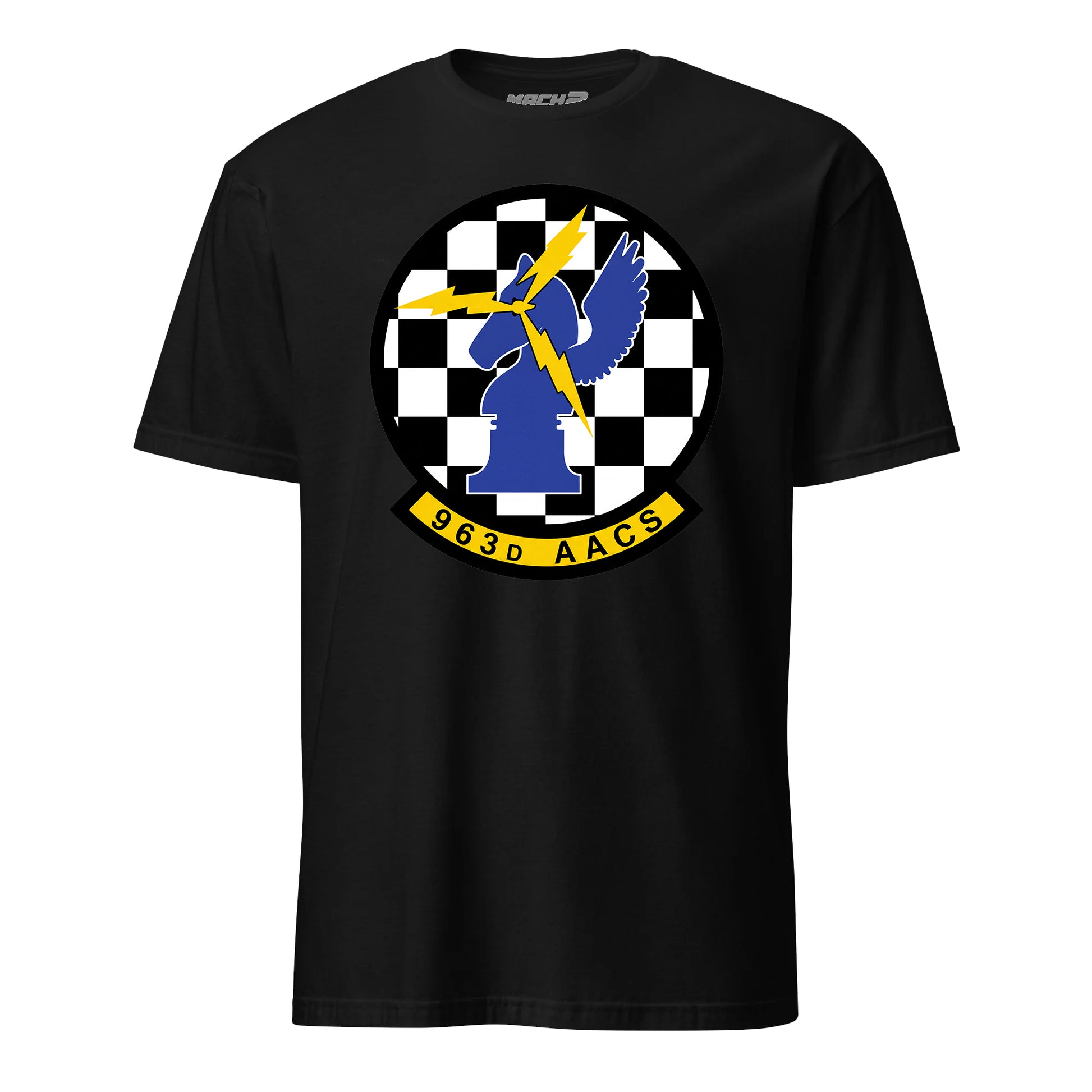 Mach2 Squadron Upload | 963RD AIRBORNE AIR CONTROL SQUADRON | T-Shirt | Black | MACH-SHORT-SLEEVE-FRONT-BLACK.jpg