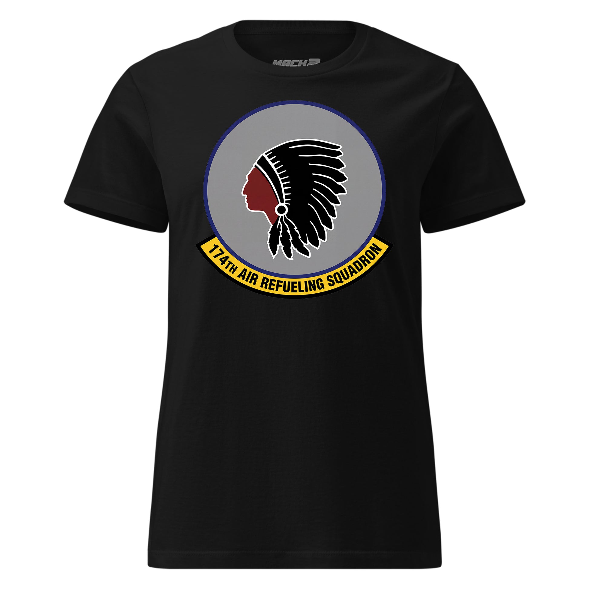 Mach2 Squadron Upload | 174TH AIR REFUELING SQUADRON | Womens | Black | MACH-WOMENS-FRONT-BLACK.jpg