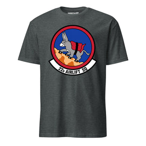 Mach2 Squadron Upload | 22ND AIRLIFT SQUADRON | T-Shirt | Charcoal Heather | MACH-SHORT-SLEEVE-FRONT-CHARCOAL.jpg
