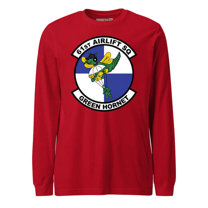 Mach2 Squadron Upload | 61ST AIRLIFT SQUADRON | Long Sleeve | Red | MACH-LONG-SLEEVE-FRONT-RED.jpg