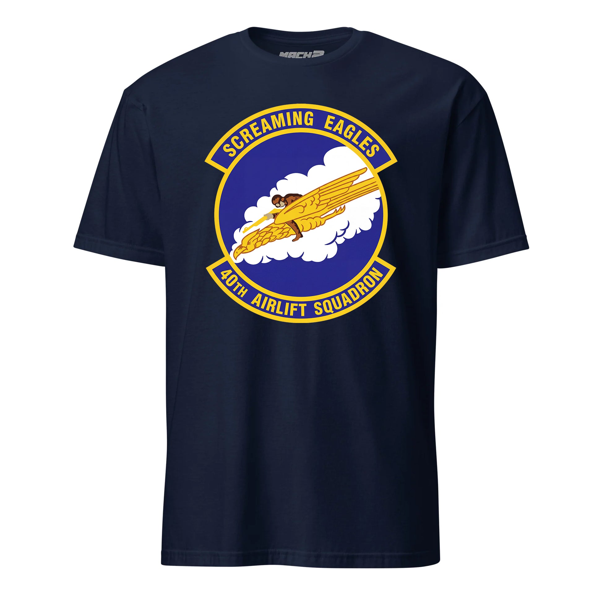 Mach2 Squadron Upload | 40TH AIRLIFT SQUADRON | T-Shirt | Navy | MACH-SHORT-SLEEVE-FRONT-NAVY.jpg