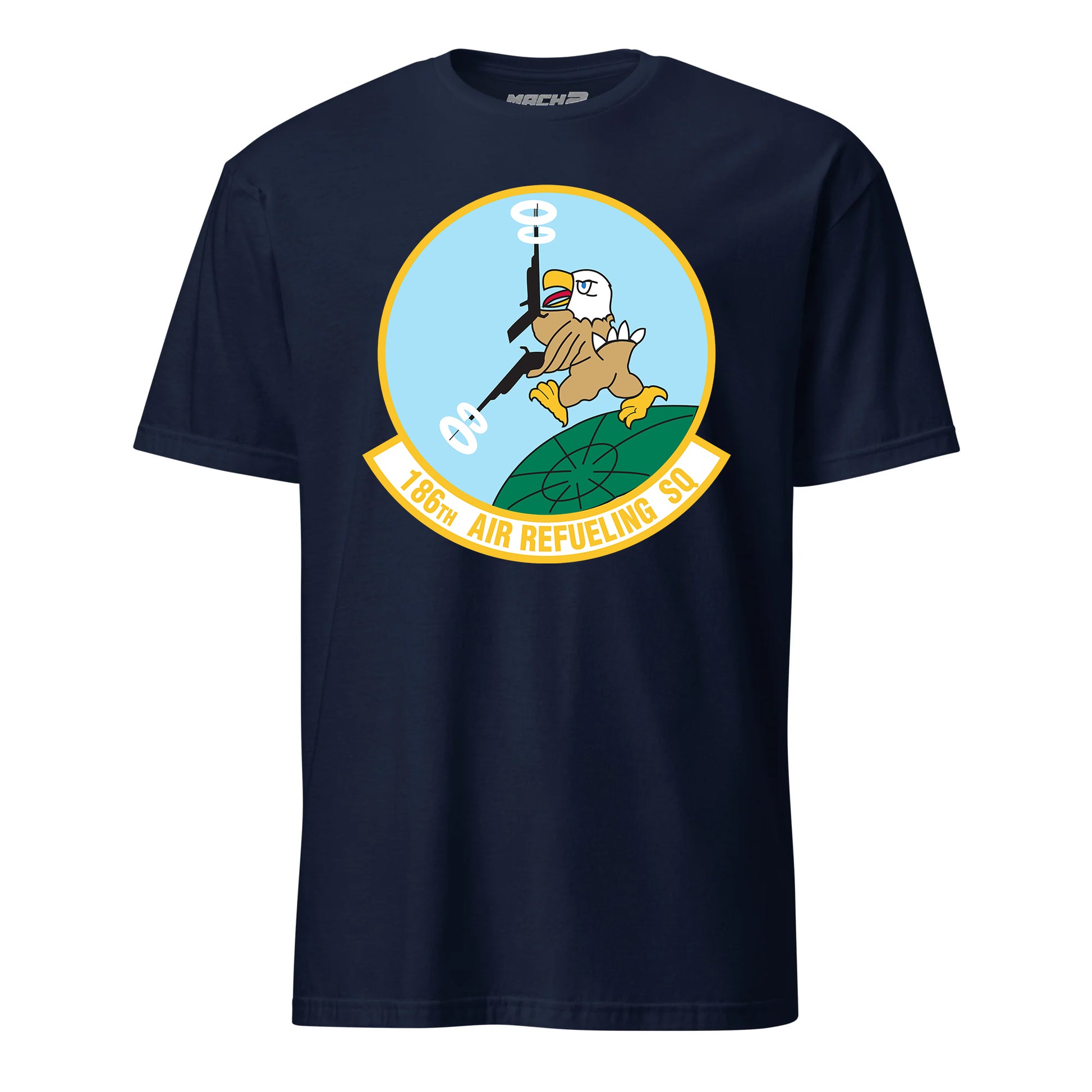 Mach2 Squadron Upload | 186TH AIRLIFT SQUADRON | T-Shirt | Navy | MACH-SHORT-SLEEVE-FRONT-NAVY.jpg