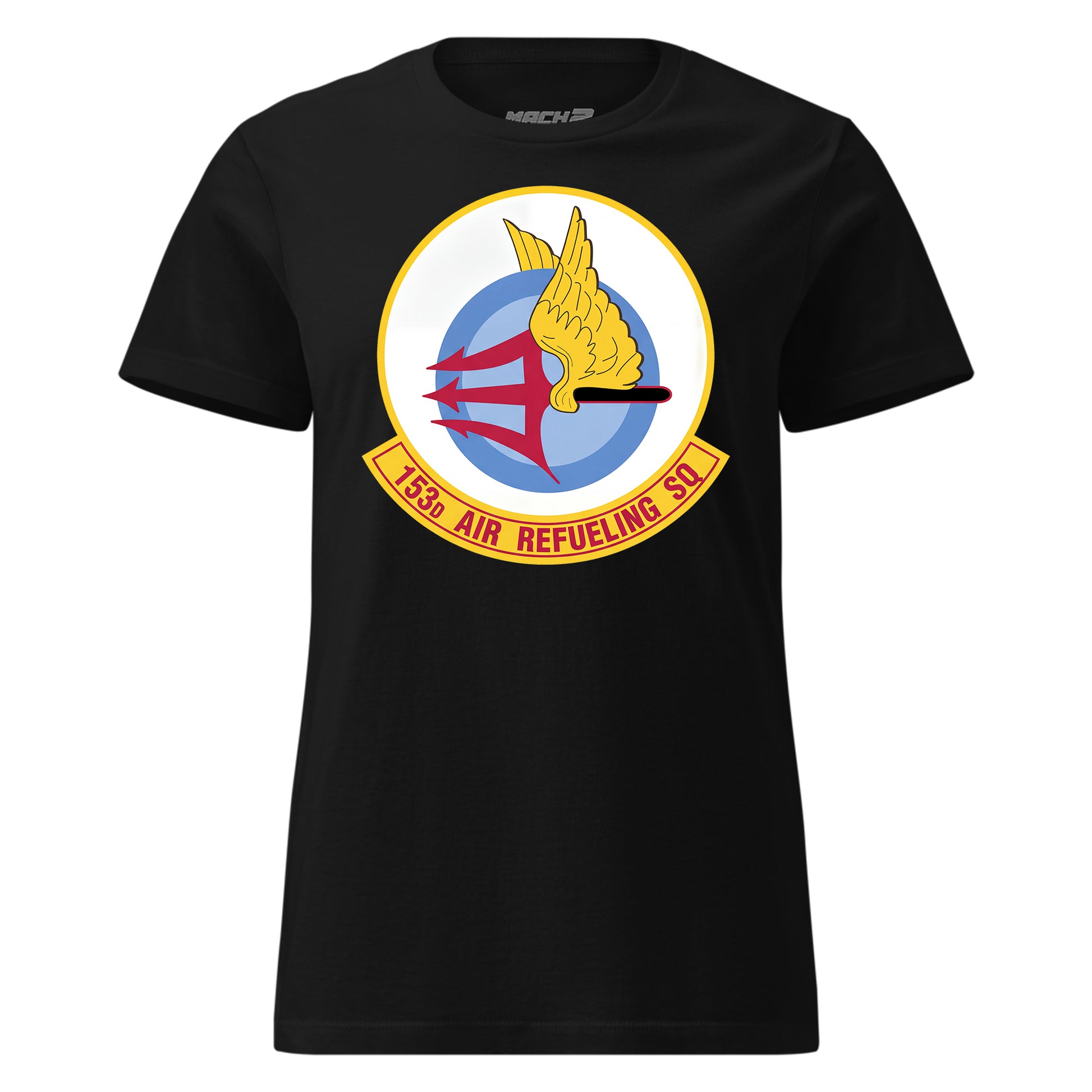 Mach2 Squadron Upload | 153RD AIR REFUELING SQUADRON | Womens | Black | MACH-WOMENS-FRONT-BLACK.jpg