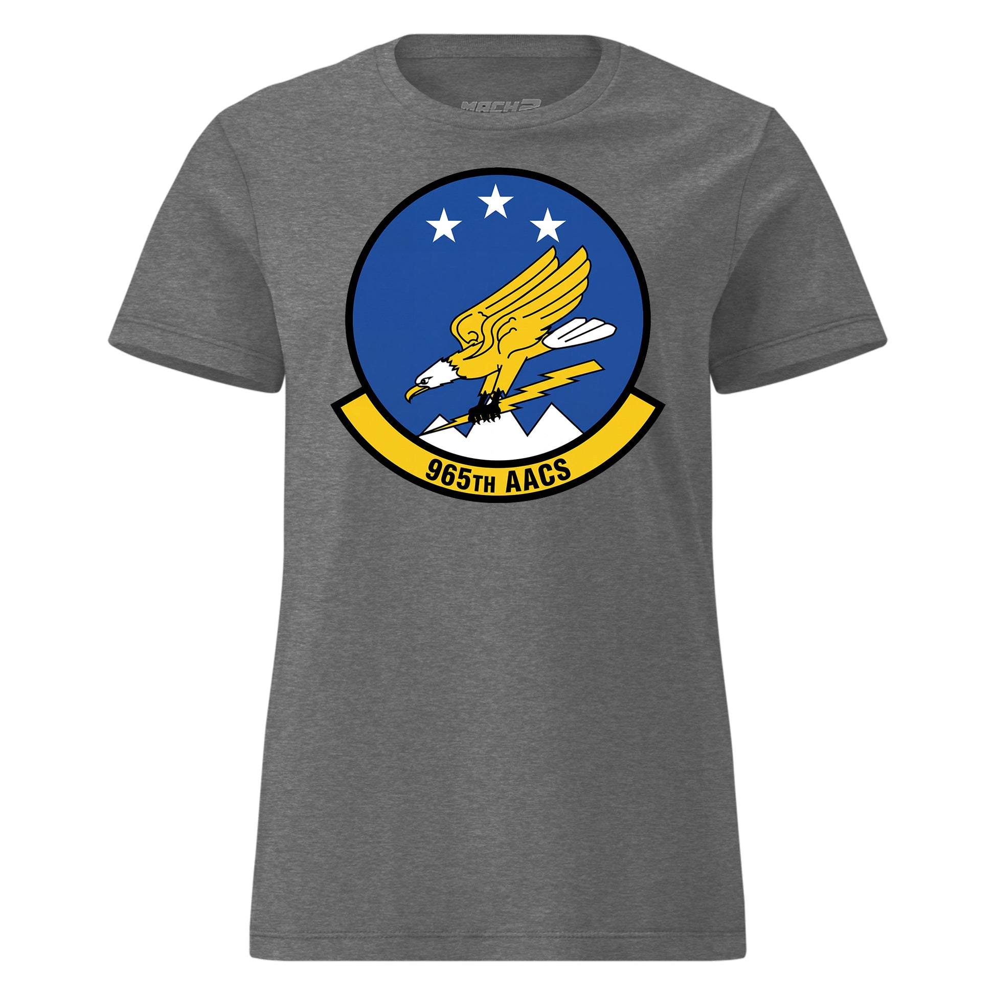 Mach2 Squadron Upload | 965TH AIRBORNE AIR CONTROL SQUADRON | Womens | Charcoal Heather | MACH-WOMENS-FRONT-CHARCOAL.jpg