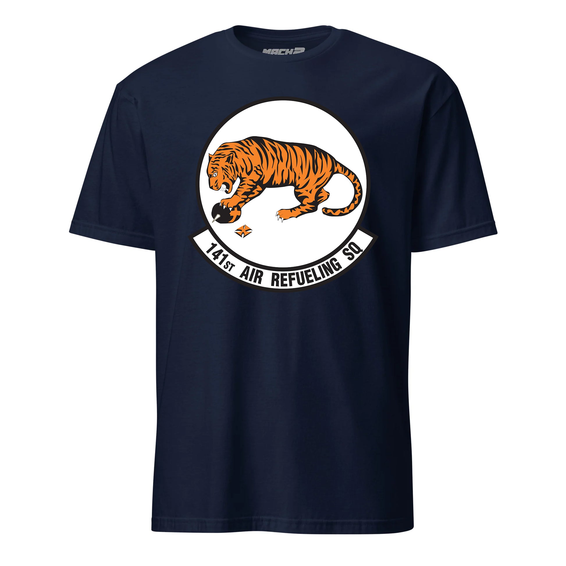 Mach2 Squadron Upload | 141ST AIR REFUELING SQUADRON | T-Shirt | Navy | MACH-SHORT-SLEEVE-FRONT-NAVY.jpg