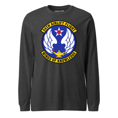 Mach2 Squadron Upload | 54TH AIRLIFT SQUADRON | Long Sleeve | Charcoal Heather | MACH-LONG-SLEEVE-FRONT-CHARCOAL.jpg