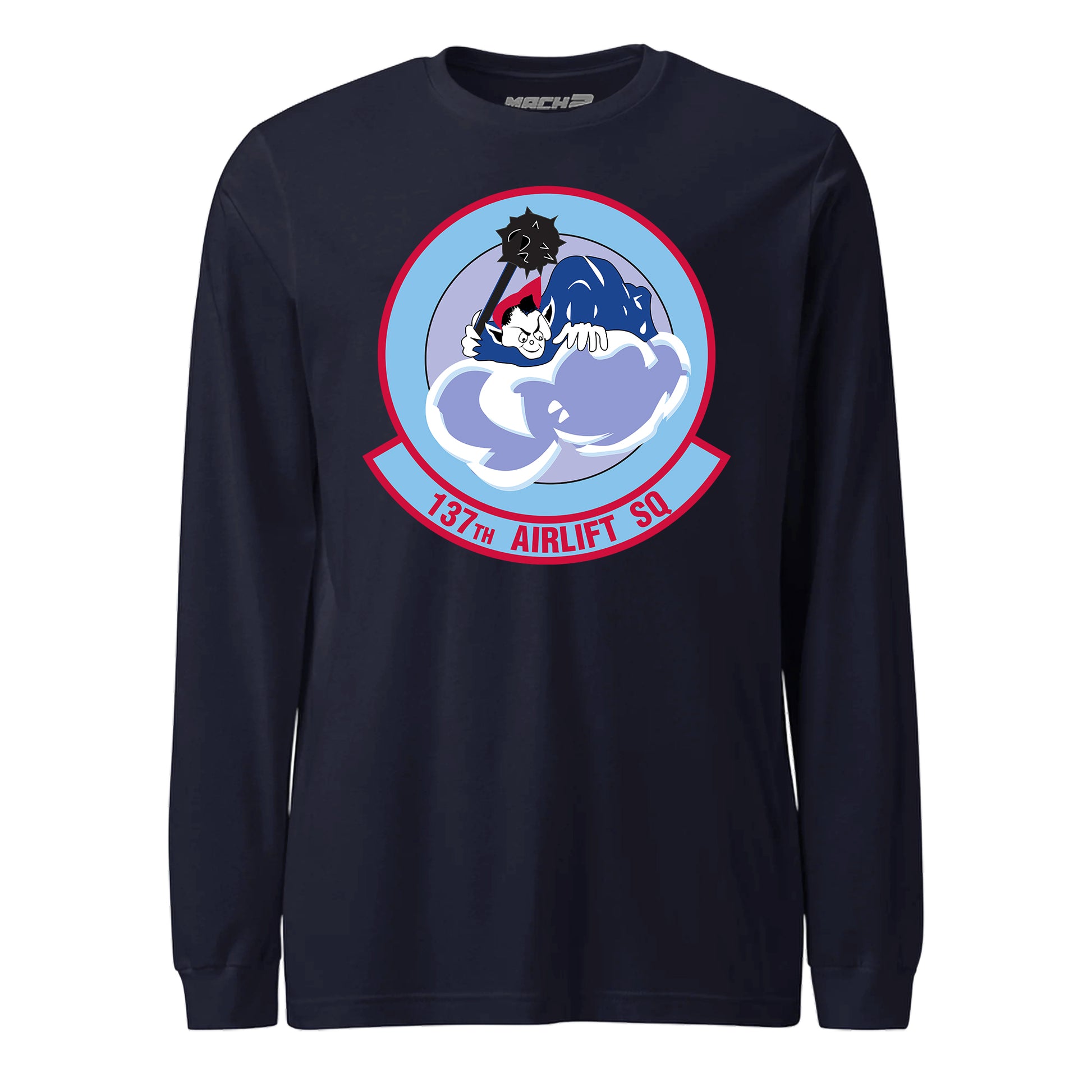 Mach2 Squadron Upload | 137TH AIRLIFT SQUADRON | Long Sleeve | Navy | MACH-LONG-SLEEVE-FRONT-NAVY.jpg