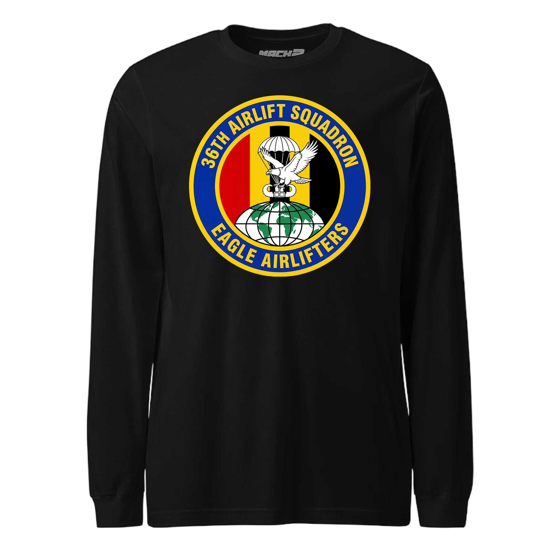 Mach2 Squadron Upload | 36TH AIRLIFT SQUADRON | Long Sleeve | Black | MACH-LONG-SLEEVE-FRONT-BLACK.jpg