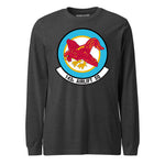 Mach2 Squadron Upload | 143RD AIRLIFT SQUADRON | Long Sleeve | Charcoal Heather | MACH-LONG-SLEEVE-FRONT-CHARCOAL.jpg