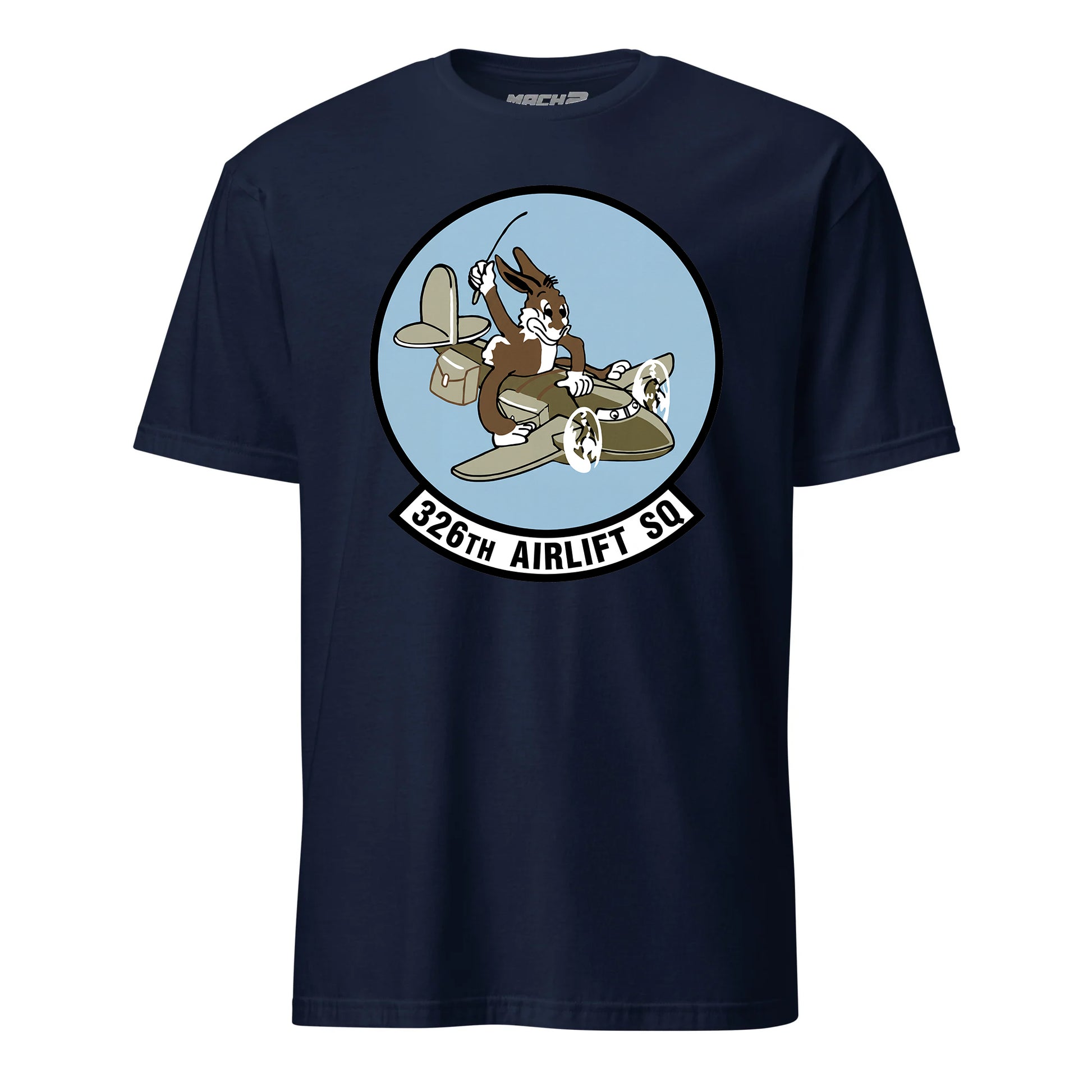 Mach2 Squadron Upload | 326TH AIRLIFT SQUADRON | T-Shirt | Navy | MACH-SHORT-SLEEVE-FRONT-NAVY.jpg