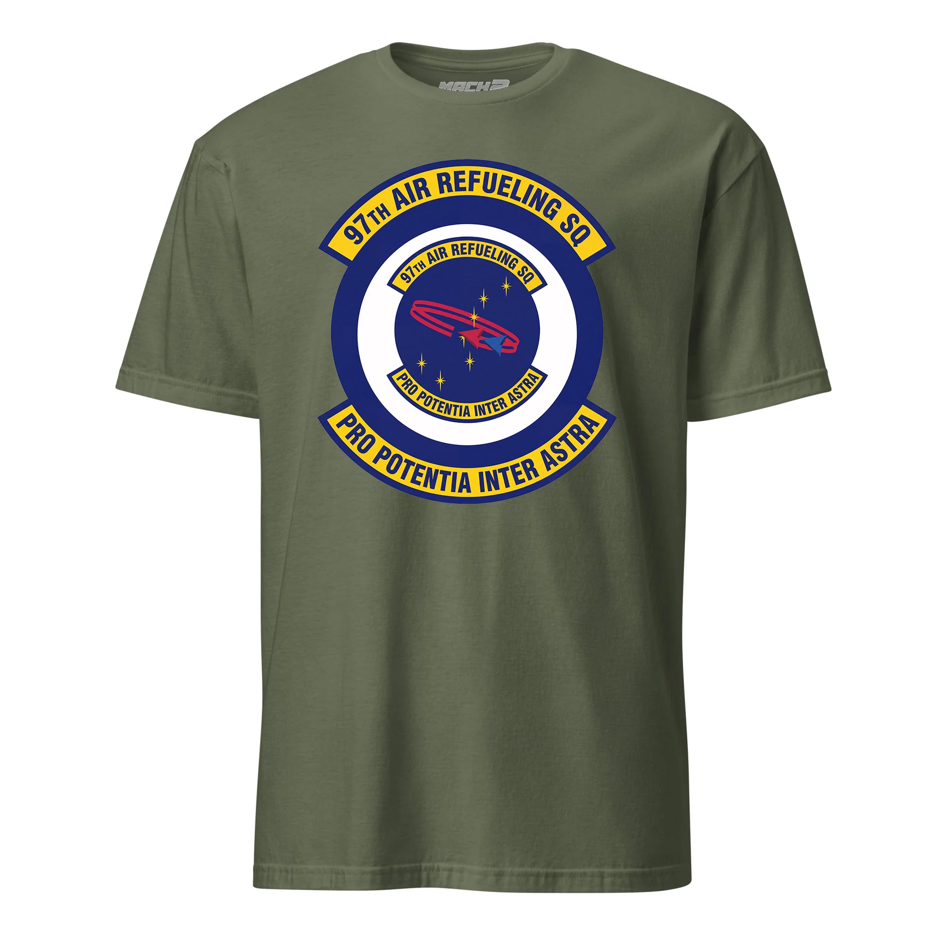 Mach2 Squadron Upload | 97TH AIR REFUELING SQUADRON | T-Shirt | OD Green | MACH-SHORT-SLEEVE-FRONT-OD.jpg