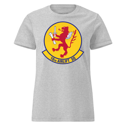 Mach2 Squadron Upload | 16TH AIRLIFT SQUADRON | Womens | Heather Grey | MACH-WOMENS-FRONT-GREY.jpg