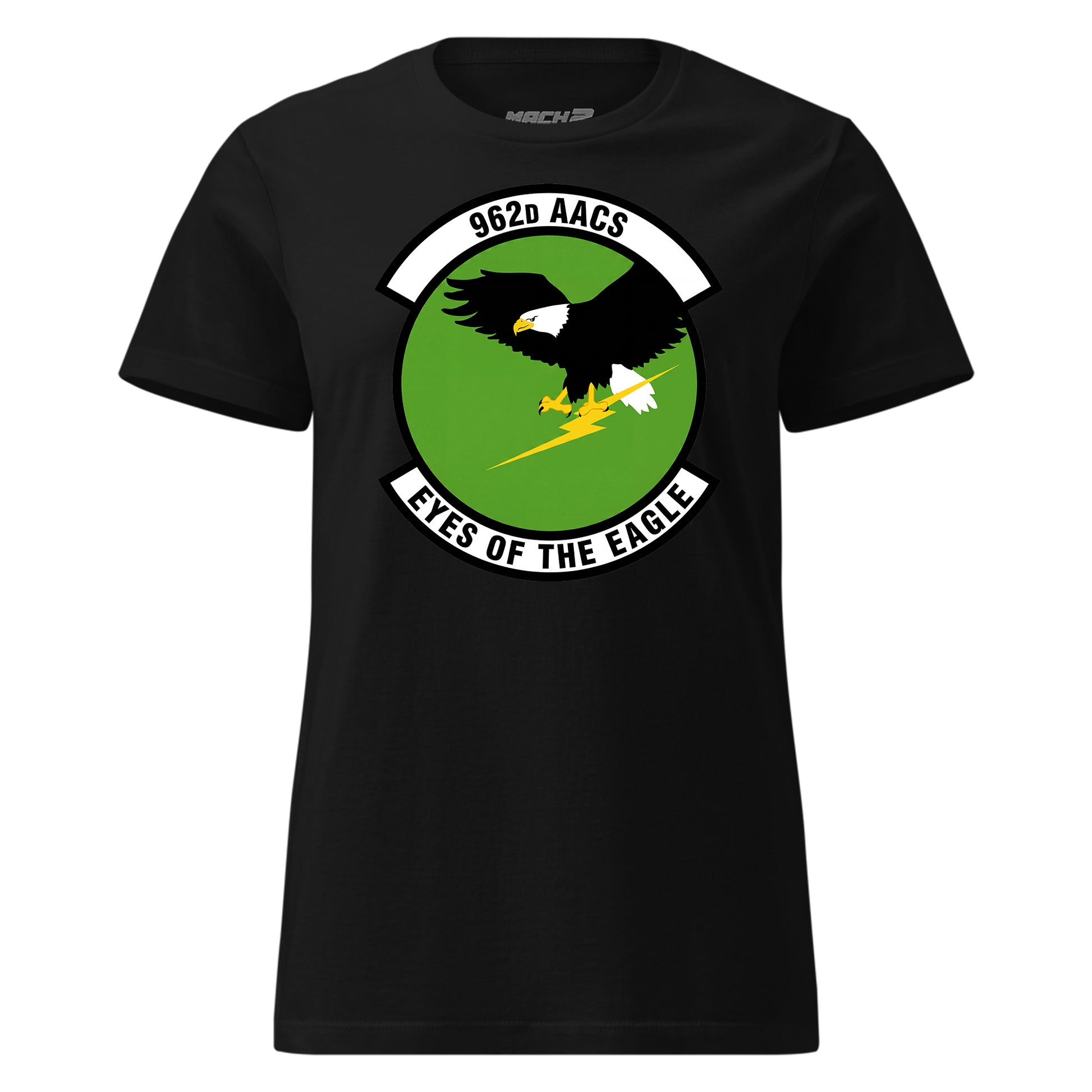 Mach2 Squadron Upload | 962ND AIRBORNE AIR CONTROL SQUADRON | Womens | Black | MACH-WOMENS-FRONT-BLACK.jpg