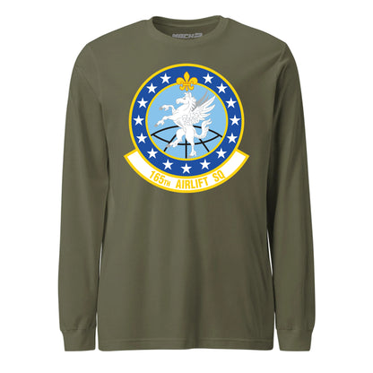 Mach2 Squadron Upload | 165TH AIRLIFT SQUADRON | Long Sleeve | OD Green | MACH-LONG-SLEEVE-FRONT-OD.jpg