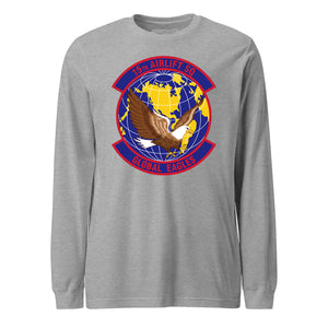 Mach2 Squadron Upload | 15TH AIRLIFT SQUADRON | Long Sleeve | Heather Grey | MACH-LONG-SLEEVE-FRONT-GREY.jpg