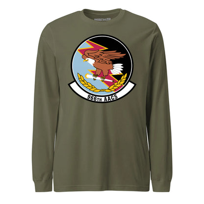 Mach2 Squadron Upload | 966TH AIRBORNE AIR CONTROL SQUADRON | Long Sleeve | OD Green | MACH-LONG-SLEEVE-FRONT-OD.jpg