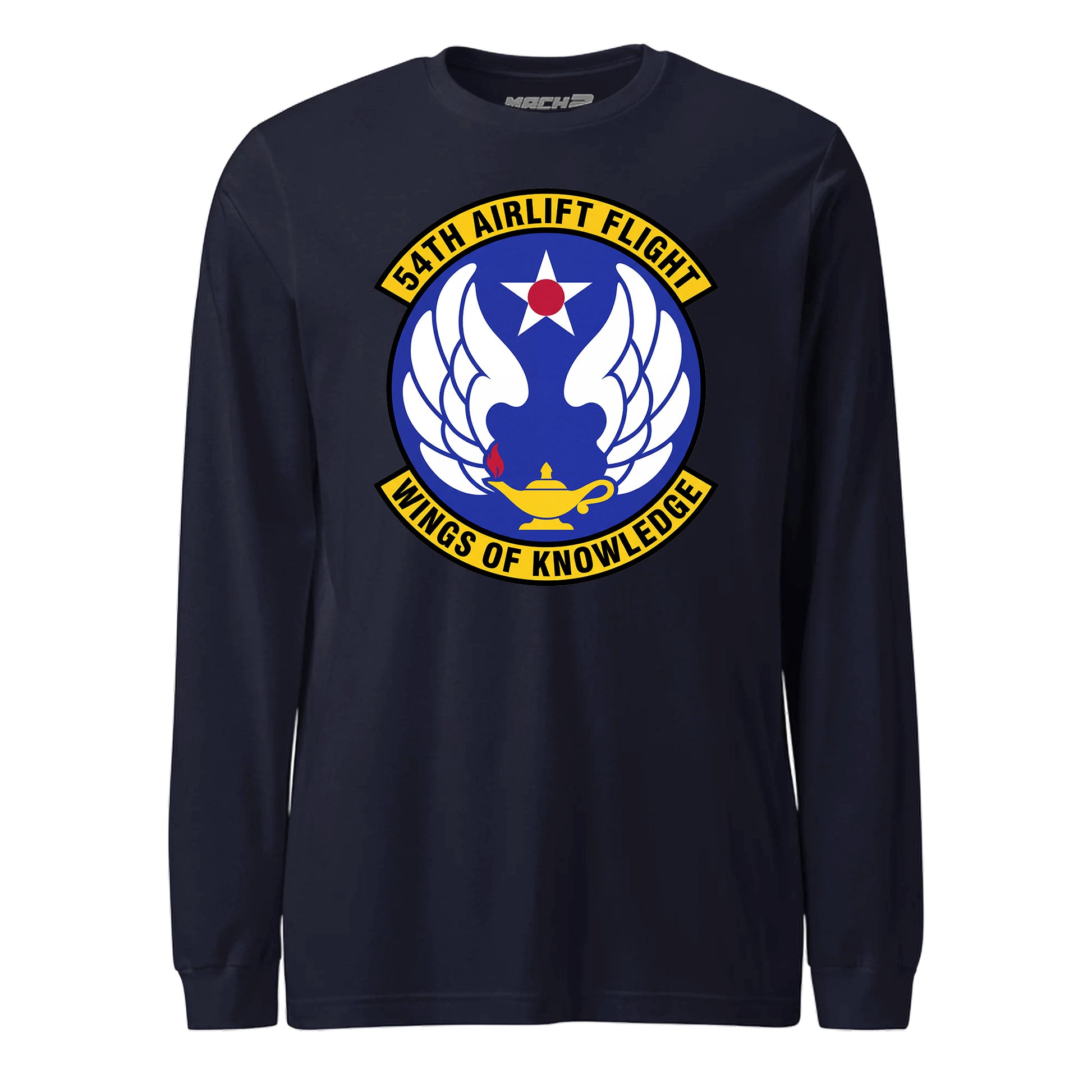 Mach2 Squadron Upload | 54TH AIRLIFT SQUADRON | Long Sleeve | Navy | MACH-LONG-SLEEVE-FRONT-NAVY.jpg