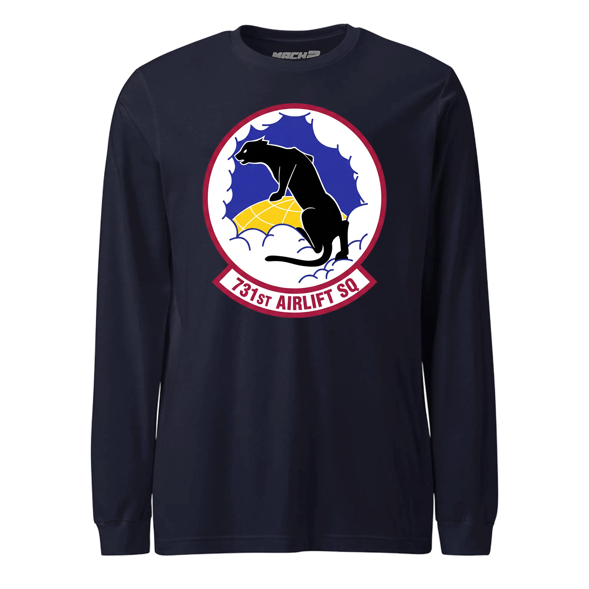 Mach2 Squadron Upload | 731ST AIRLIFT SQUADRON | Long Sleeve | Navy | MACH-LONG-SLEEVE-FRONT-NAVY.jpg