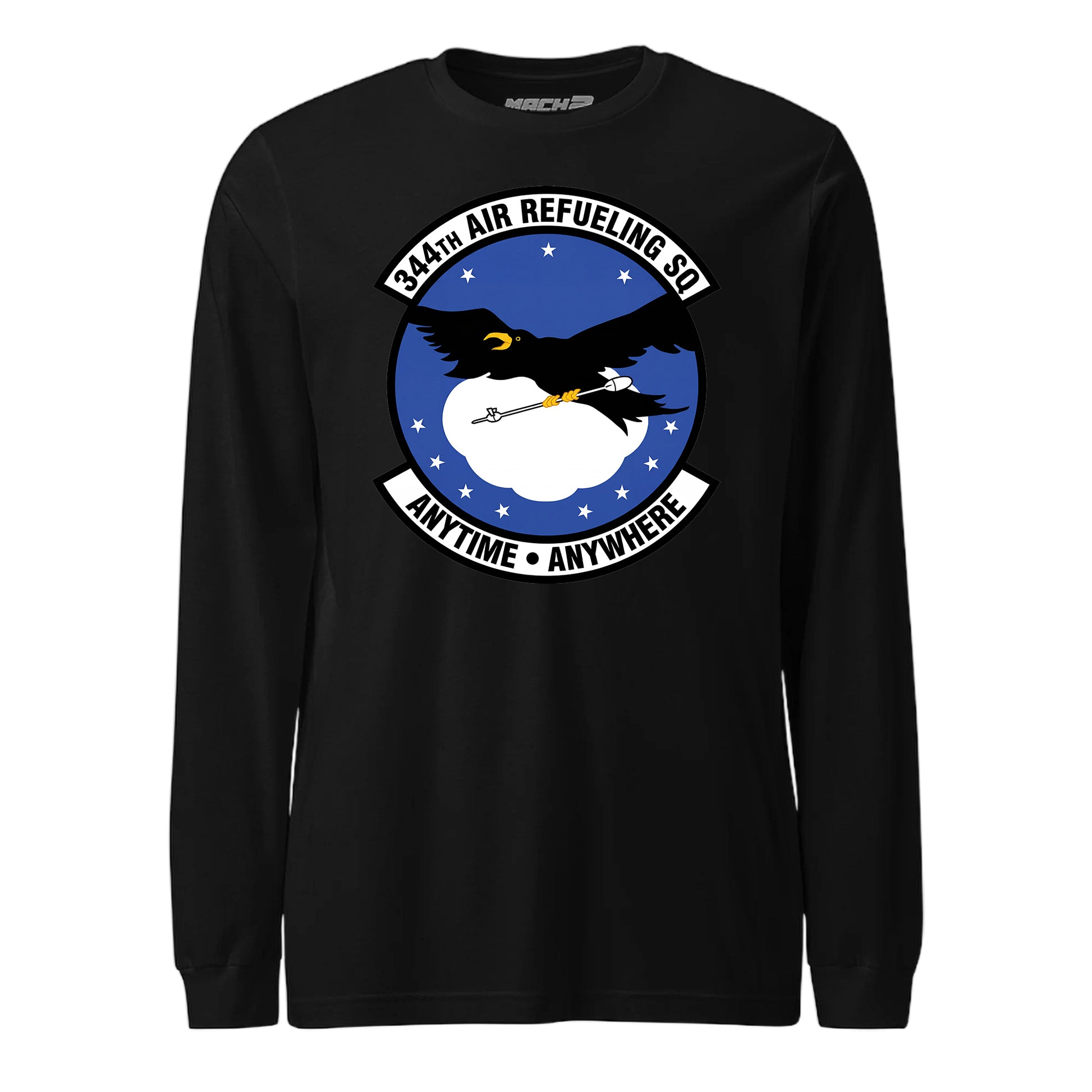 Mach2 Squadron Upload | 344TH AIR REFUELING SQUADRON | Long Sleeve | Black | MACH-LONG-SLEEVE-FRONT-BLACK.jpg