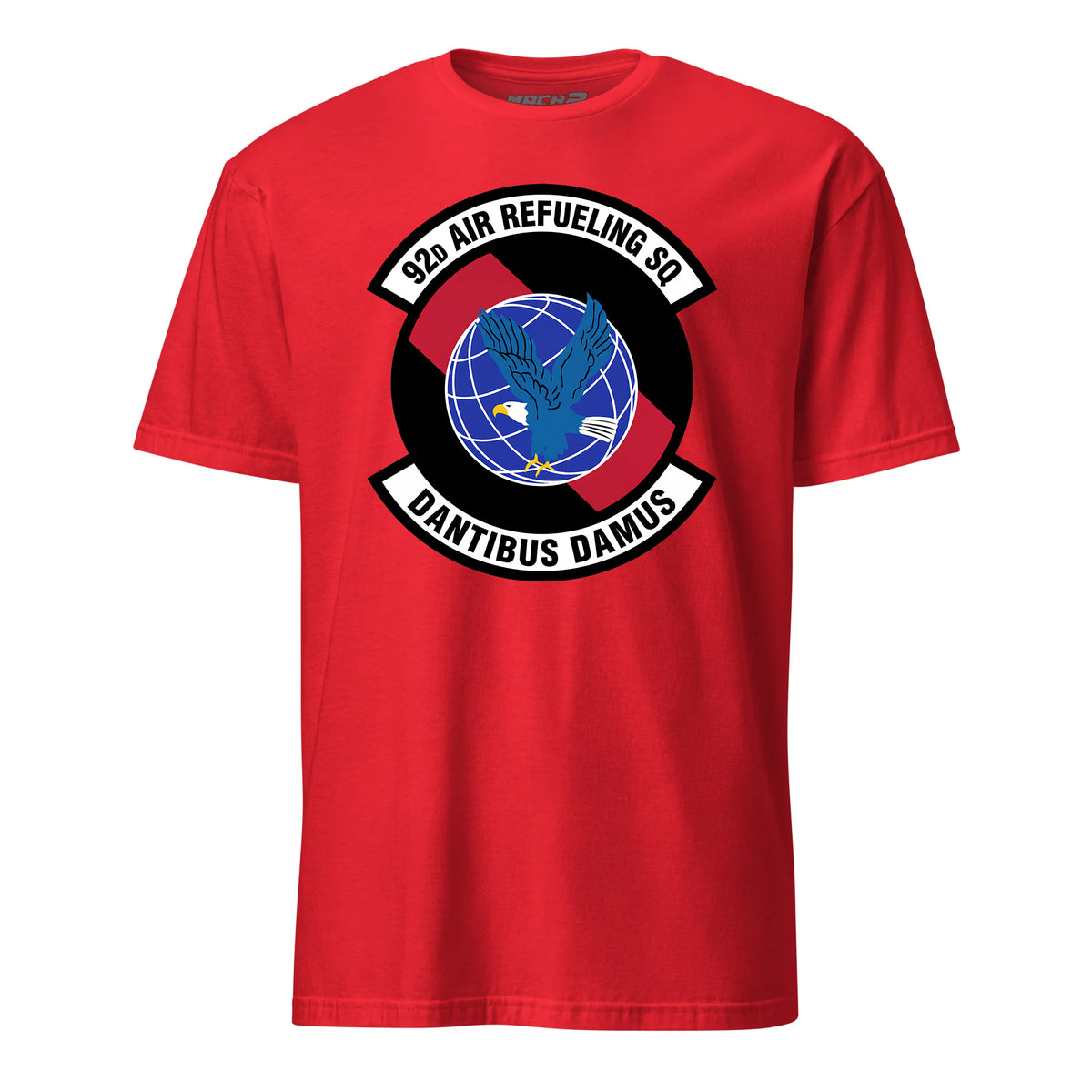 Mach2 Squadron Upload | 92ND AIR REFUELING SQUADRON | T-Shirt | Red | MACH-SHORT-SLEEVE-FRONT-RED.jpg