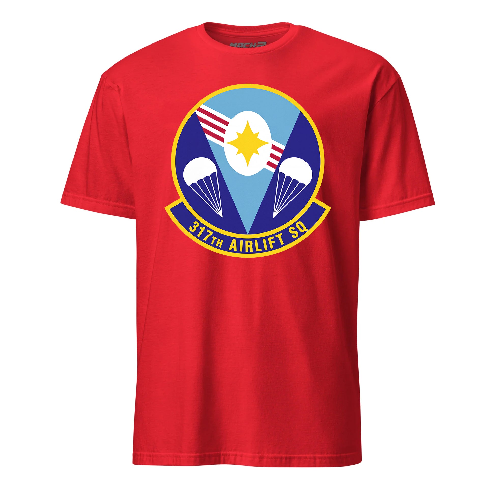 Mach2 Squadron Upload | 317TH AIRLIFT SQUADRON | T-Shirt | Red | MACH-SHORT-SLEEVE-FRONT-RED.jpg