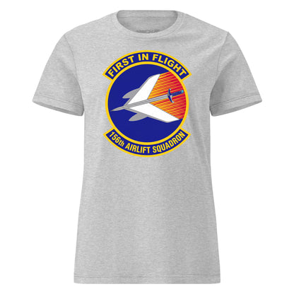 Mach2 Squadron Upload | 156TH AIRLIFT SQUADRON | Womens | Heather Grey | MACH-WOMENS-FRONT-GREY.jpg