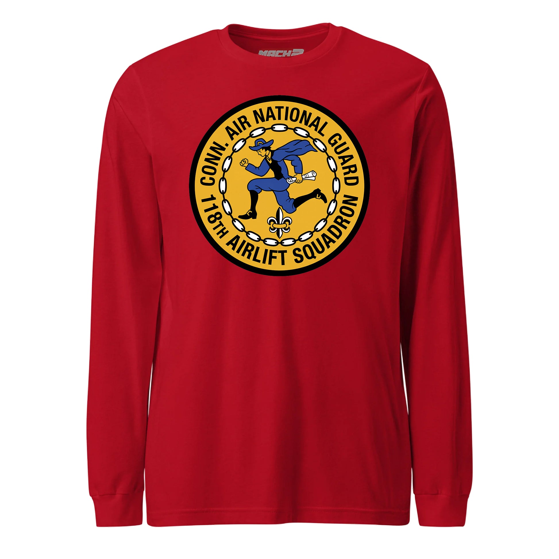 Mach2 Squadron Upload | 118TH AIRLIFT SQUADRON | Long Sleeve | Red | MACH-LONG-SLEEVE-FRONT-RED.jpg