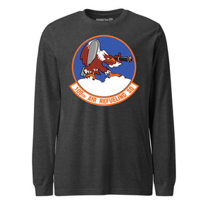 Mach2 Squadron Upload | 108TH AIR REFUELING SQUADRON | Long Sleeve | Charcoal Heather | MACH-LONG-SLEEVE-FRONT-CHARCOAL.jpg