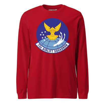 Mach2 Squadron Upload | 73RD AIRLIFT SQUADRON | Long Sleeve | Red | MACH-LONG-SLEEVE-FRONT-RED.jpg