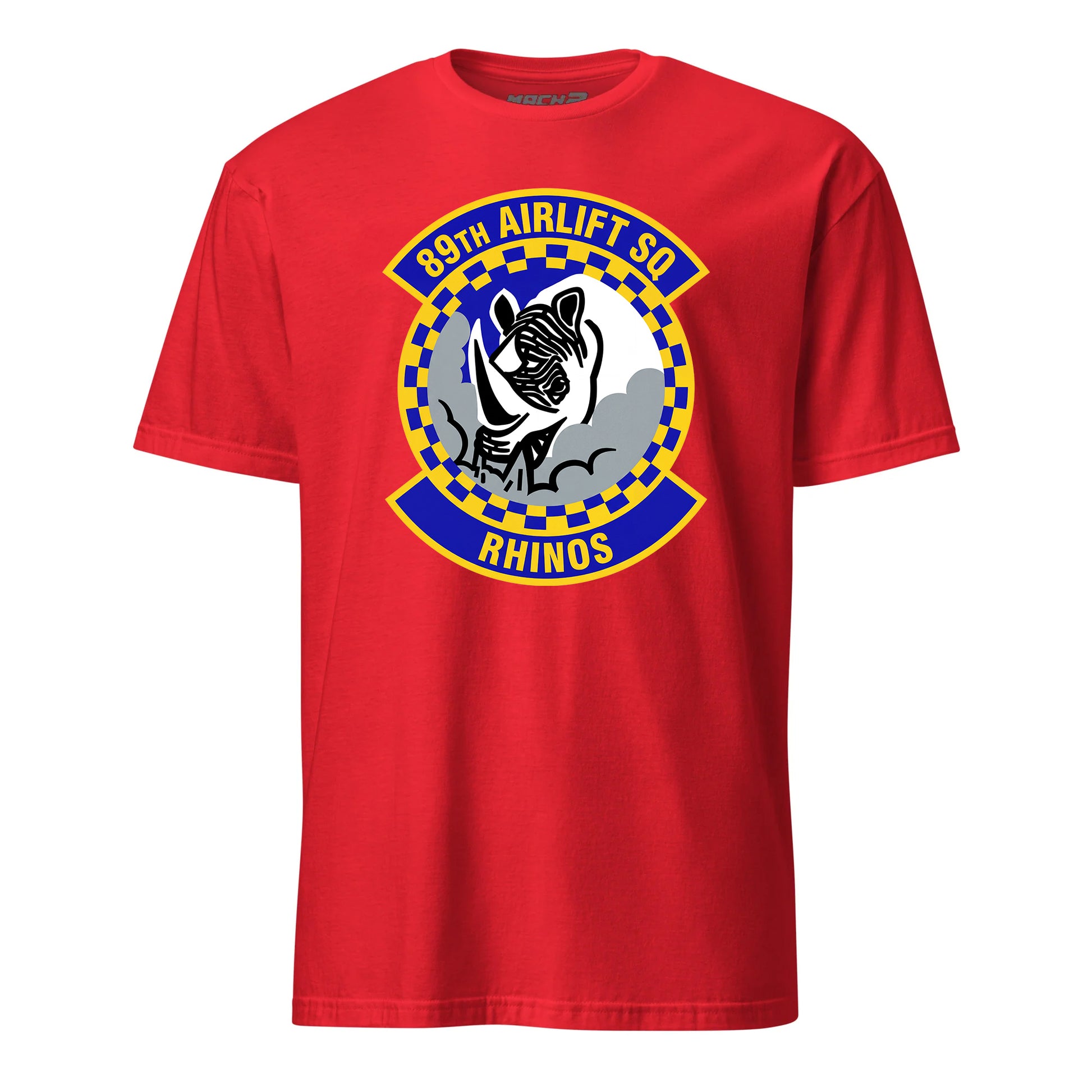 Mach2 Squadron Upload | 89TH AIRLIFT SQUADRON | T-Shirt | Red | MACH-SHORT-SLEEVE-FRONT-RED.jpg