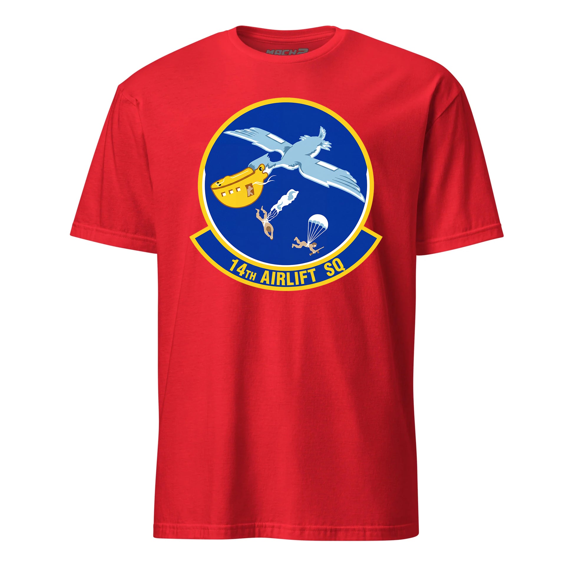 Mach2 Squadron Upload | 14TH AIRLIFT SQUADRON | T-Shirt | Red | MACH-SHORT-SLEEVE-FRONT-RED.jpg