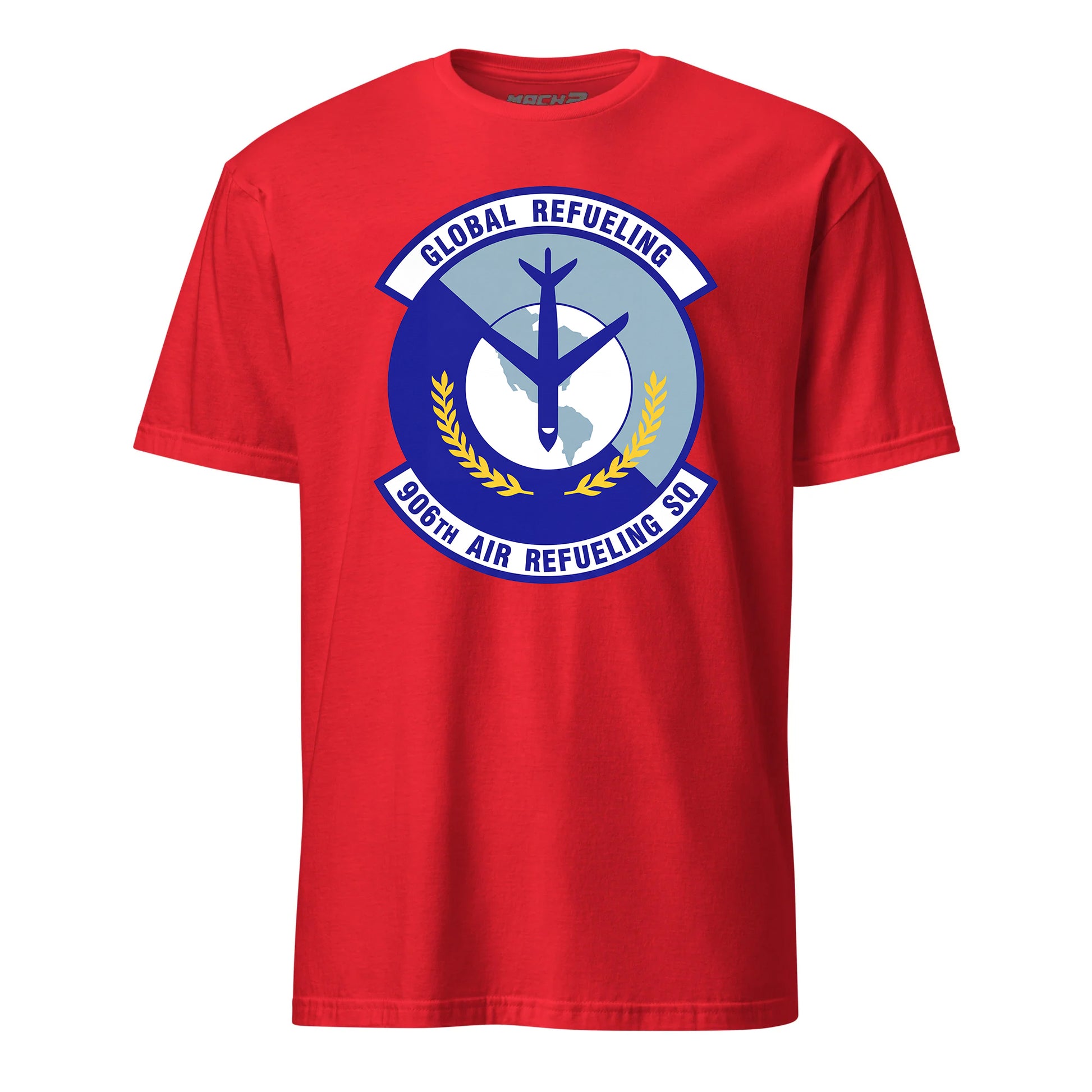 Mach2 Squadron Upload | 906TH AIR REFUELING SQUADRON | T-Shirt | Red | MACH-SHORT-SLEEVE-FRONT-RED.jpg