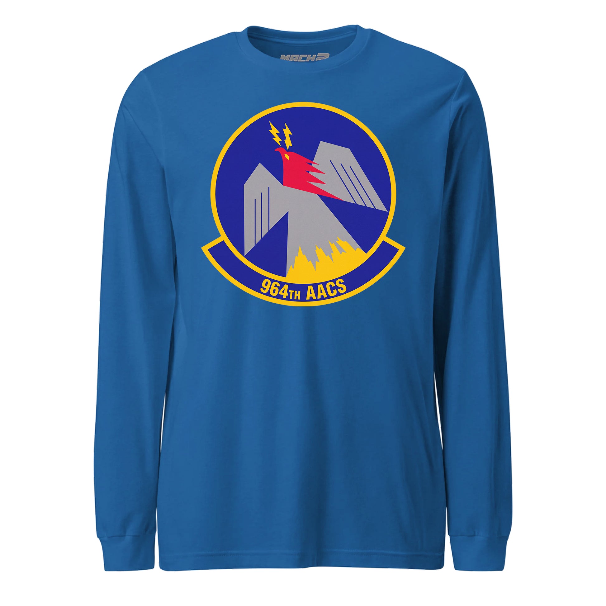 Mach2 Squadron Upload | 964TH AIRBORNE AIR CONTROL SQUADRON | Long Sleeve | Royal | MACH-LONG-SLEEVE-FRONT-ROYAL.jpg