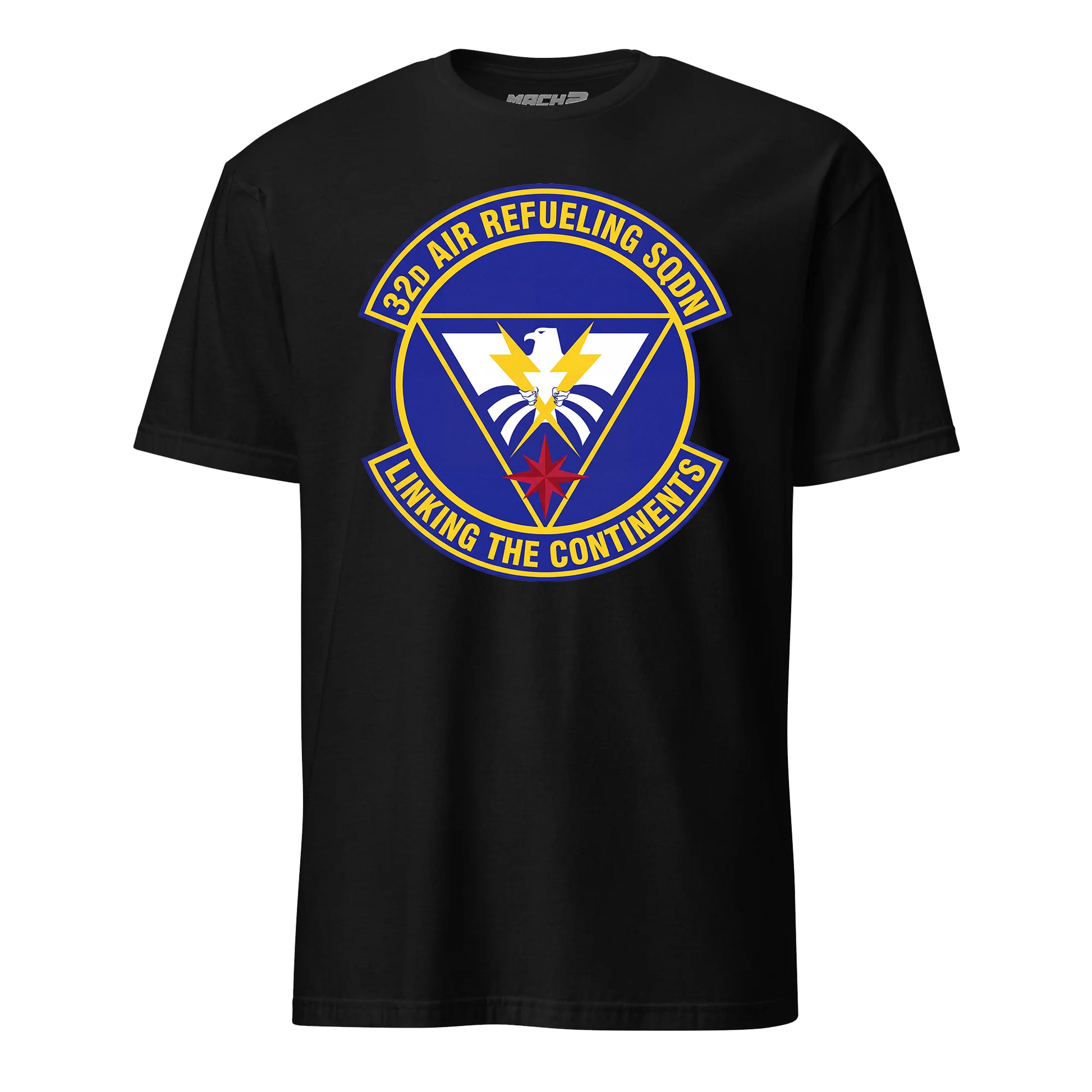 Mach2 Squadron Upload | 32ND AIR REFUELING SQUADRON | T-Shirt | Black | MACH-SHORT-SLEEVE-FRONT-BLACK.jpg