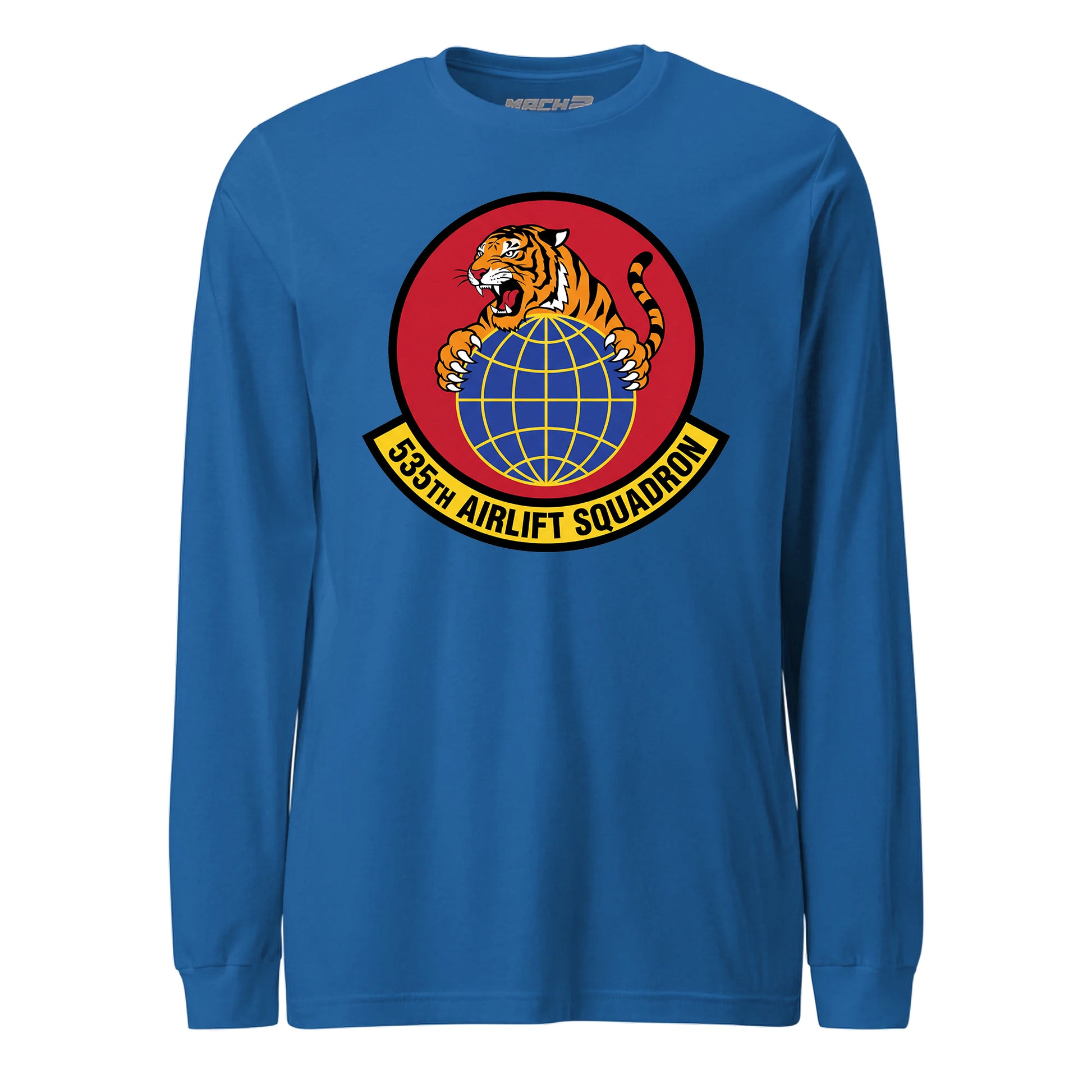 Mach2 Squadron Upload | 535TH AIRLIFT SQUADRON | Long Sleeve | Royal | MACH-LONG-SLEEVE-FRONT-ROYAL.jpg