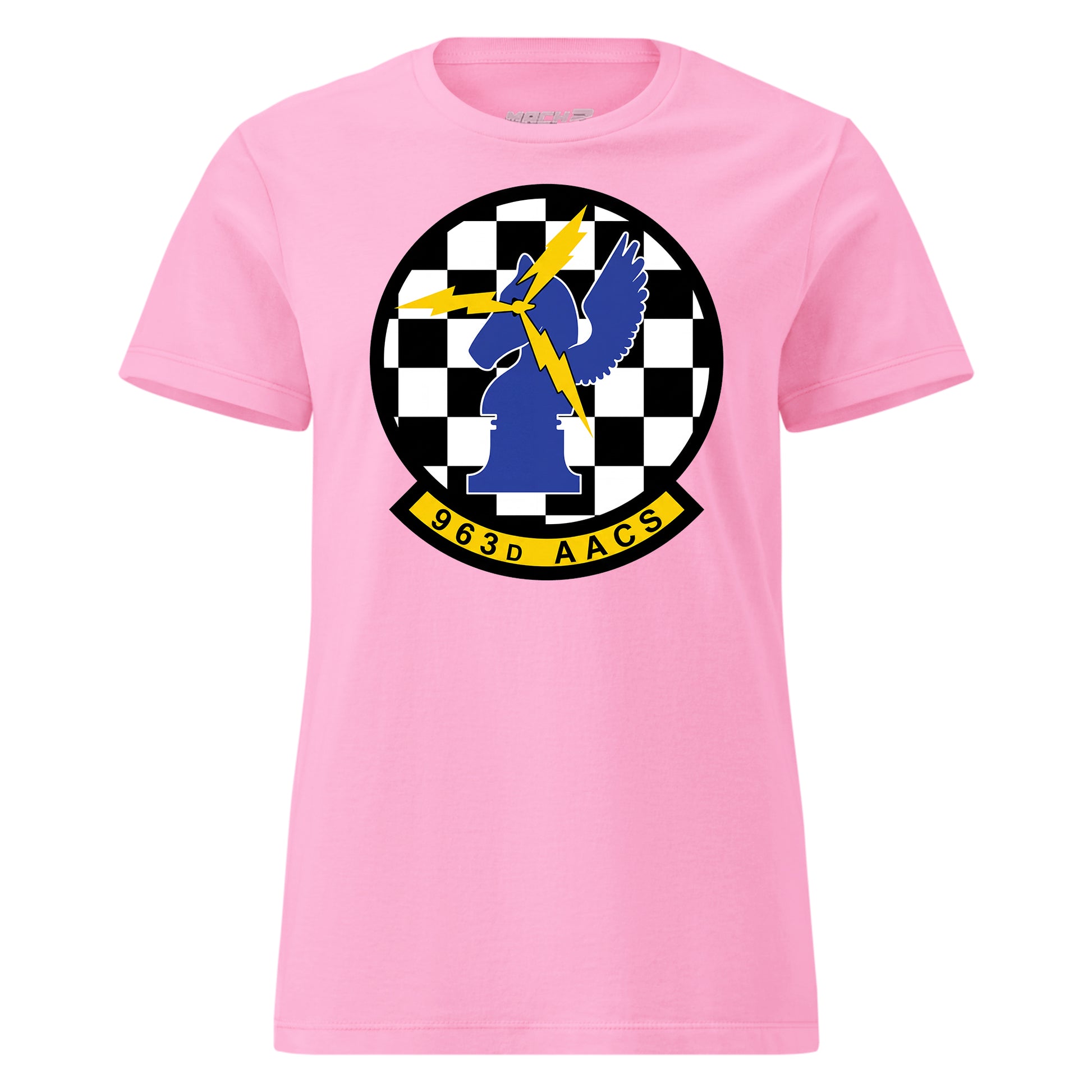 Mach2 Squadron Upload | 963RD AIRBORNE AIR CONTROL SQUADRON | Womens | Pink | MACH-WOMENS-FRONT-PINK.jpg