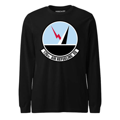 Mach2 Squadron Upload | 126TH AIR REFUELING SQUADRON | Long Sleeve | Black | MACH-LONG-SLEEVE-FRONT-BLACK.jpg