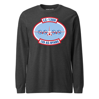 Mach2 Squadron Upload | 139TH AIRLIFT SQUADRON | Long Sleeve | Charcoal Heather | MACH-LONG-SLEEVE-FRONT-CHARCOAL.jpg