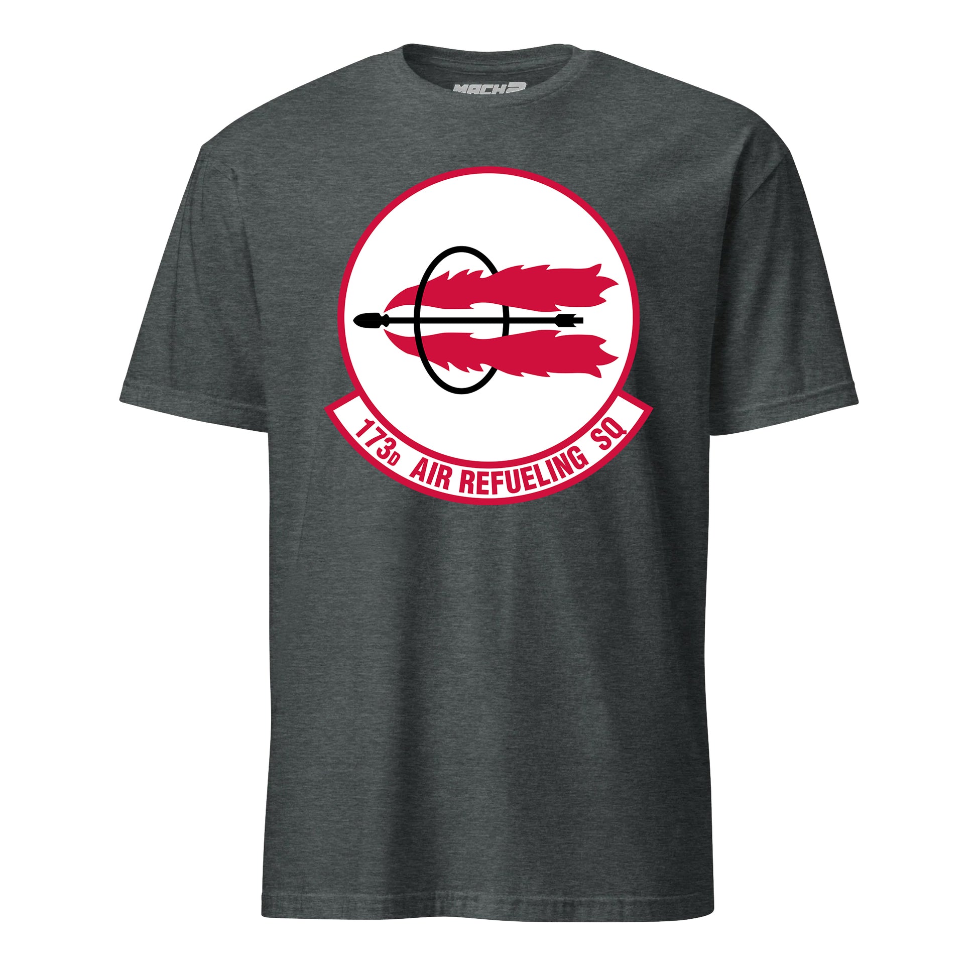 Mach2 Squadron Upload | 173RD AIR REFUELING SQUADRON | T-Shirt | Charcoal Heather | MACH-SHORT-SLEEVE-FRONT-CHARCOAL.jpg