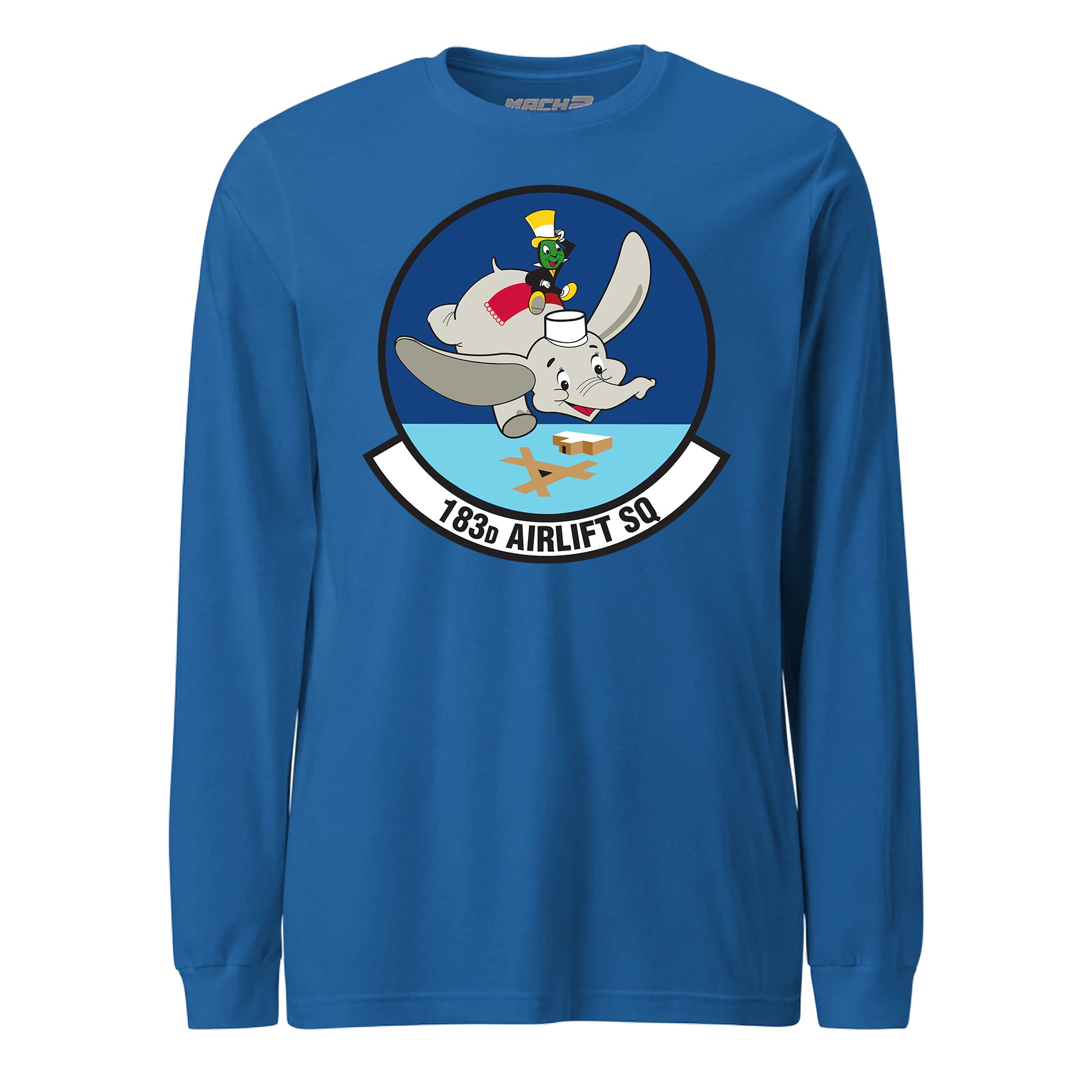 Mach2 Squadron Upload | 183RD AIRLIFT SQUADRON | Long Sleeve | Royal | MACH-LONG-SLEEVE-FRONT-ROYAL.jpg